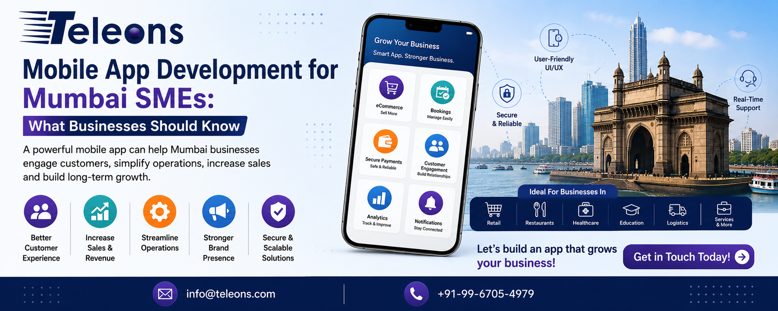 Teleons mobile app development solutions for Mumbai SMEs